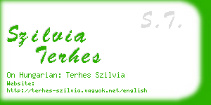 szilvia terhes business card